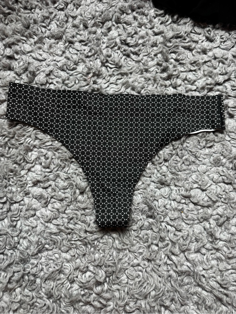 Women’s Black Microdot Thong Bottom